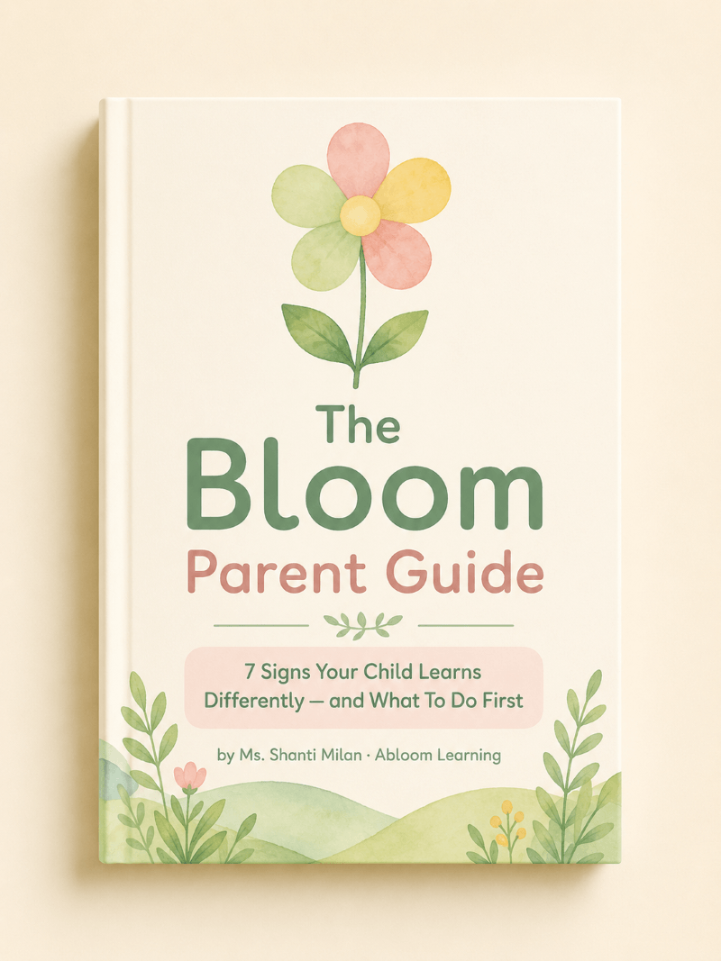 Cover of The Bloom Parent Guide: 7 Signs Your Child Learns Differently, by Ms. Milan Daryanani